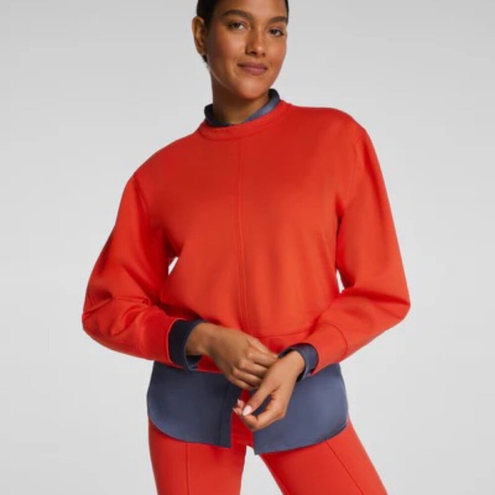 Ponte Crewneck Long Sleeve Top Size M - RED NEW WITH TAGS